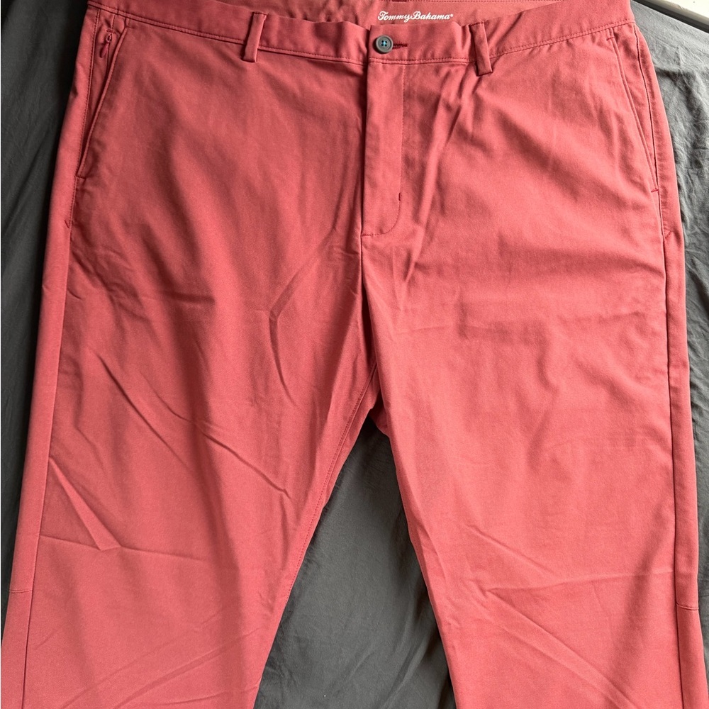 Tommy Bahama Men's Coral-Red Chino Pants 42x32